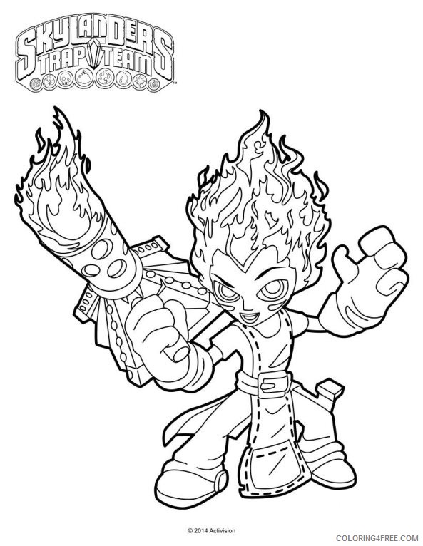 skylanders trap team coloring pages torch Coloring4free