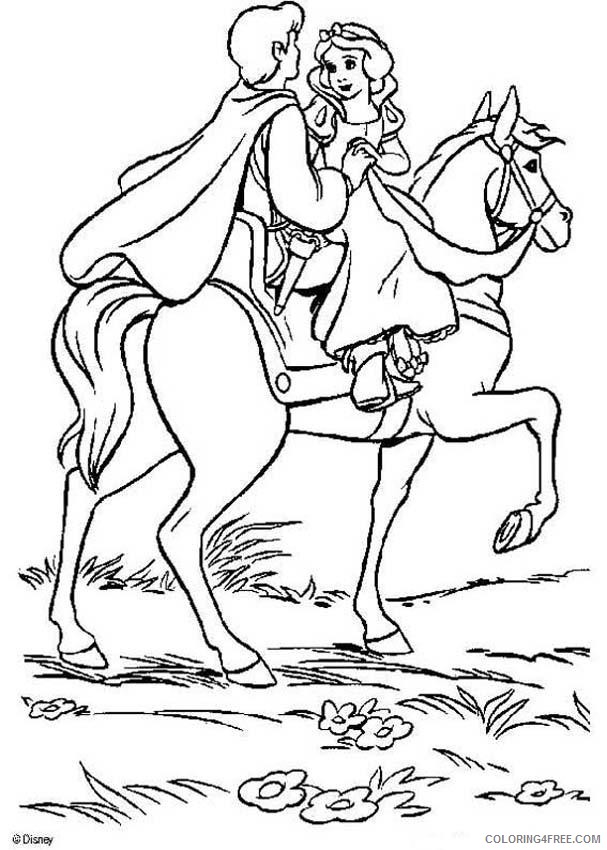 snow white and the prince coloring pages Coloring4free