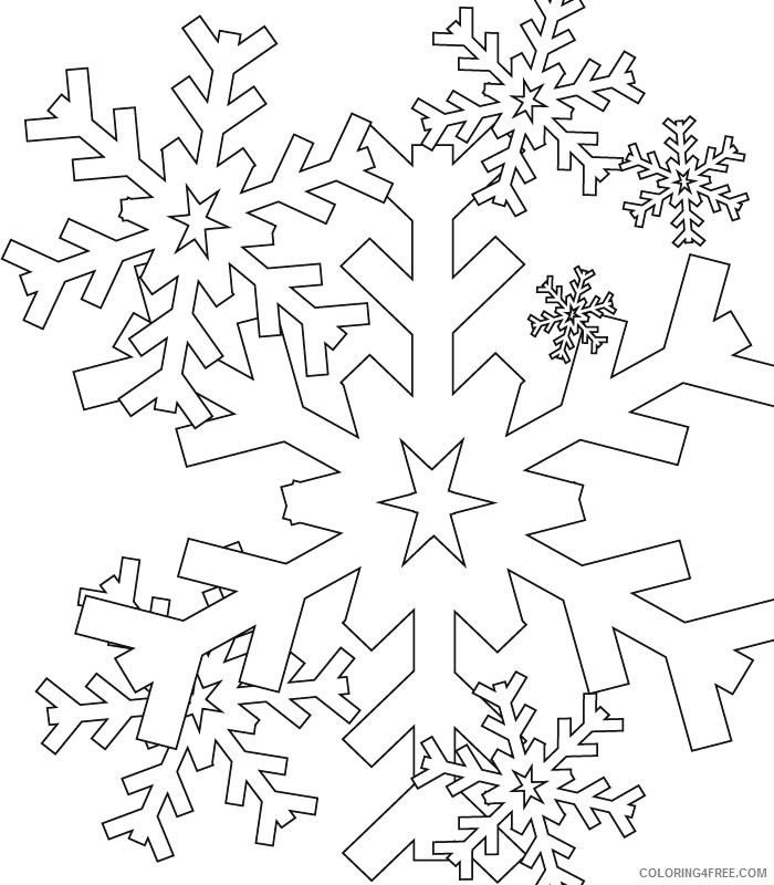 snowflake coloring pages falling down Coloring4free