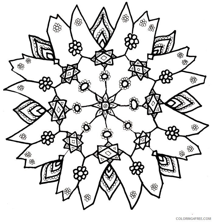 snowflake coloring pages for adults Coloring4free