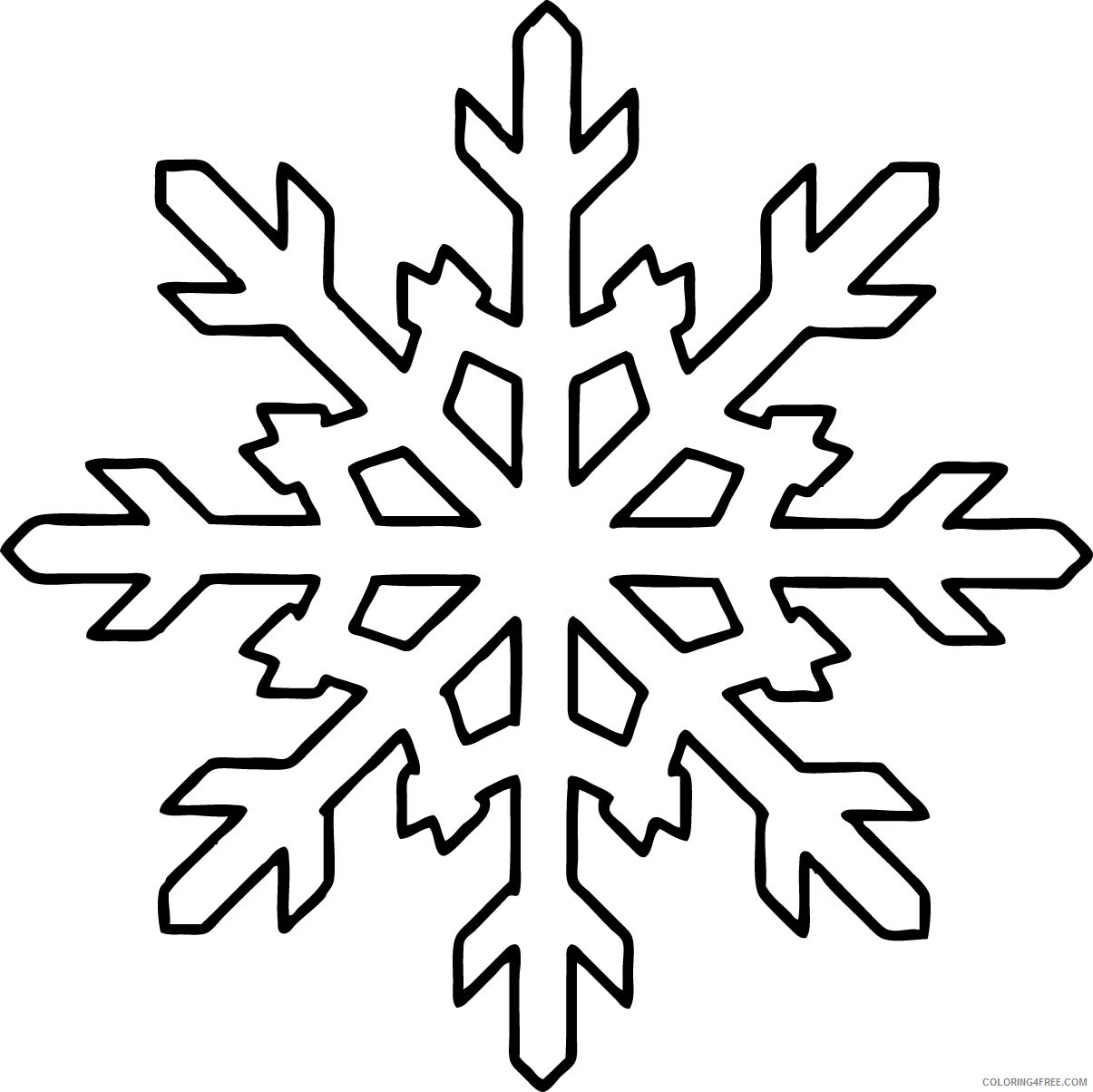 snowflake coloring pages for kids printable Coloring4free