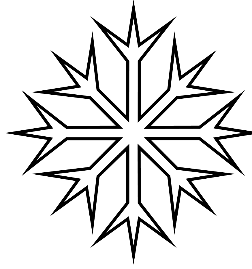 snowflake coloring pages free to print Coloring4free