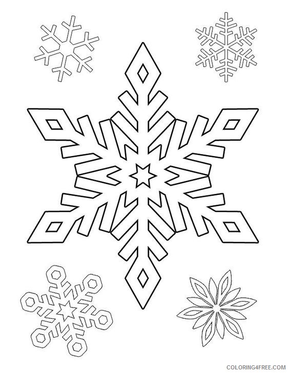 snowflake coloring pages printable Coloring4free