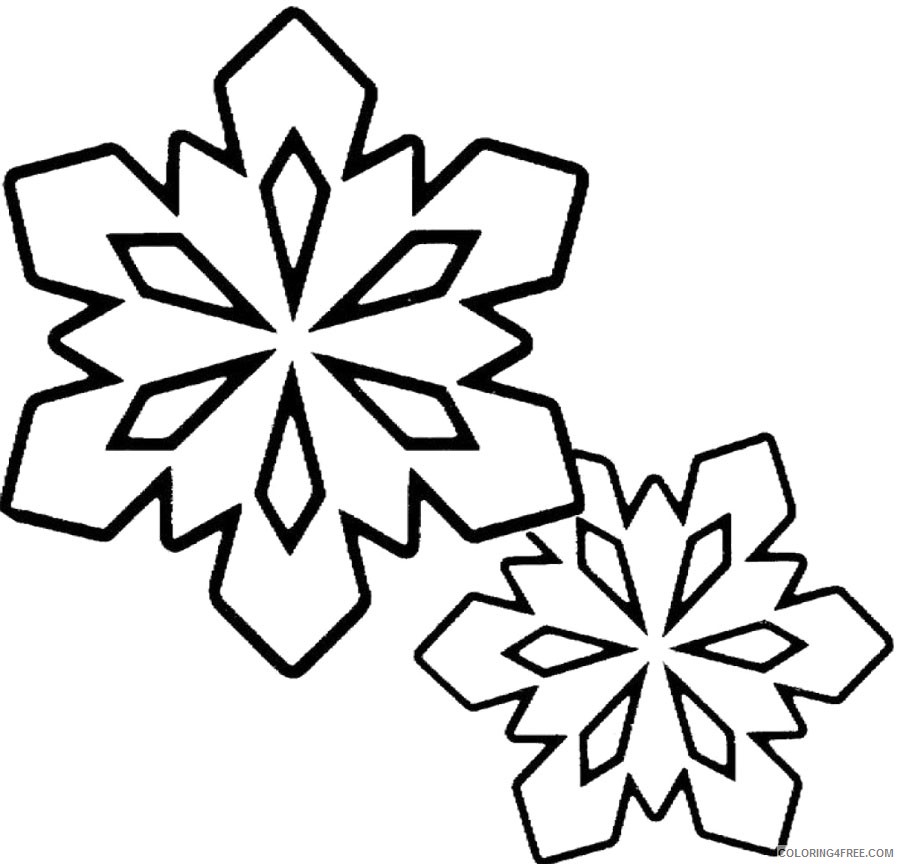 snowflake coloring pages printable free Coloring4free