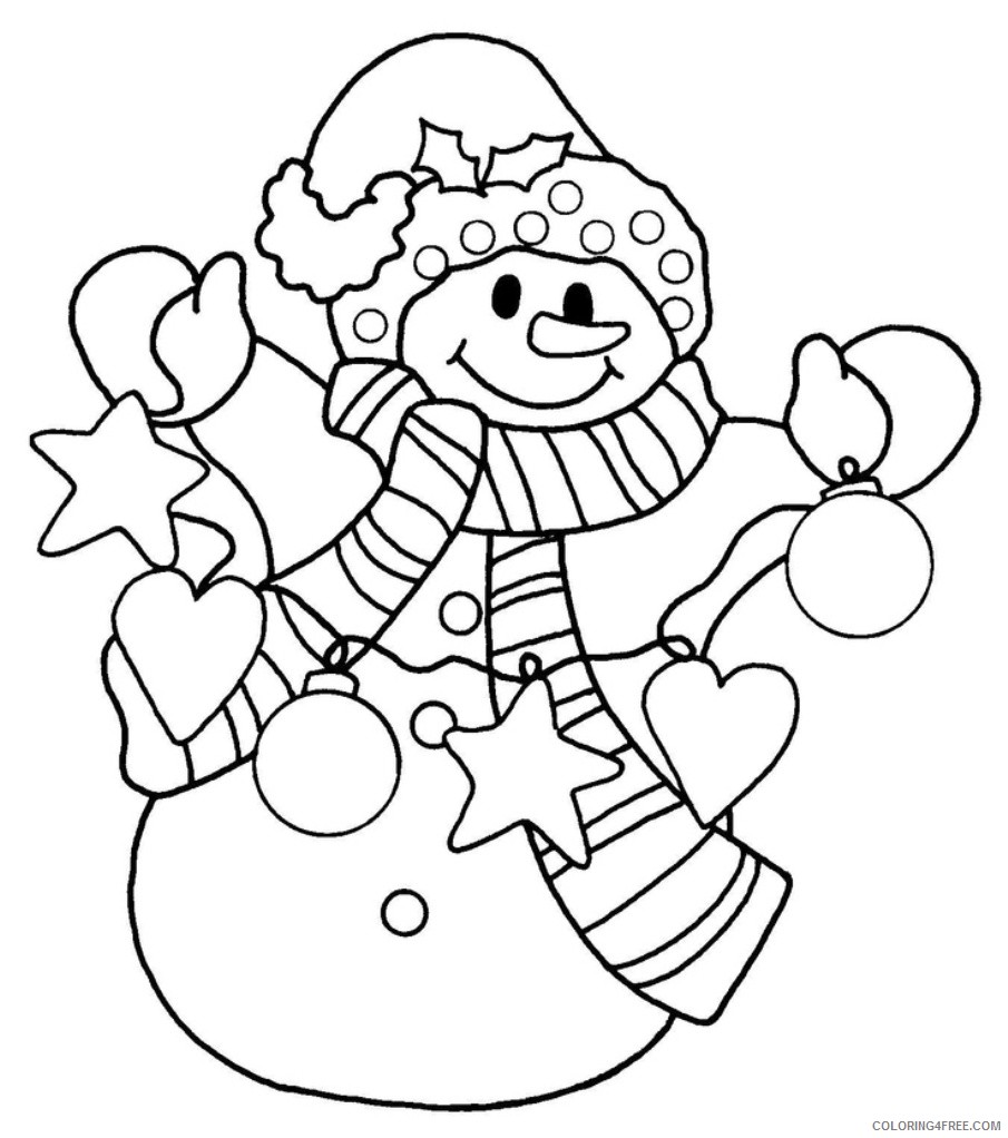 snowman coloring pages to print Coloring4free