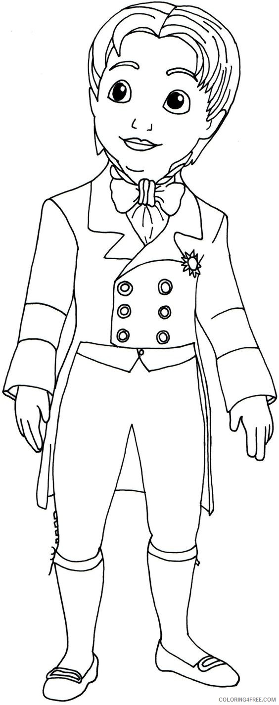 sofia the first coloring pages prince james Coloring4free