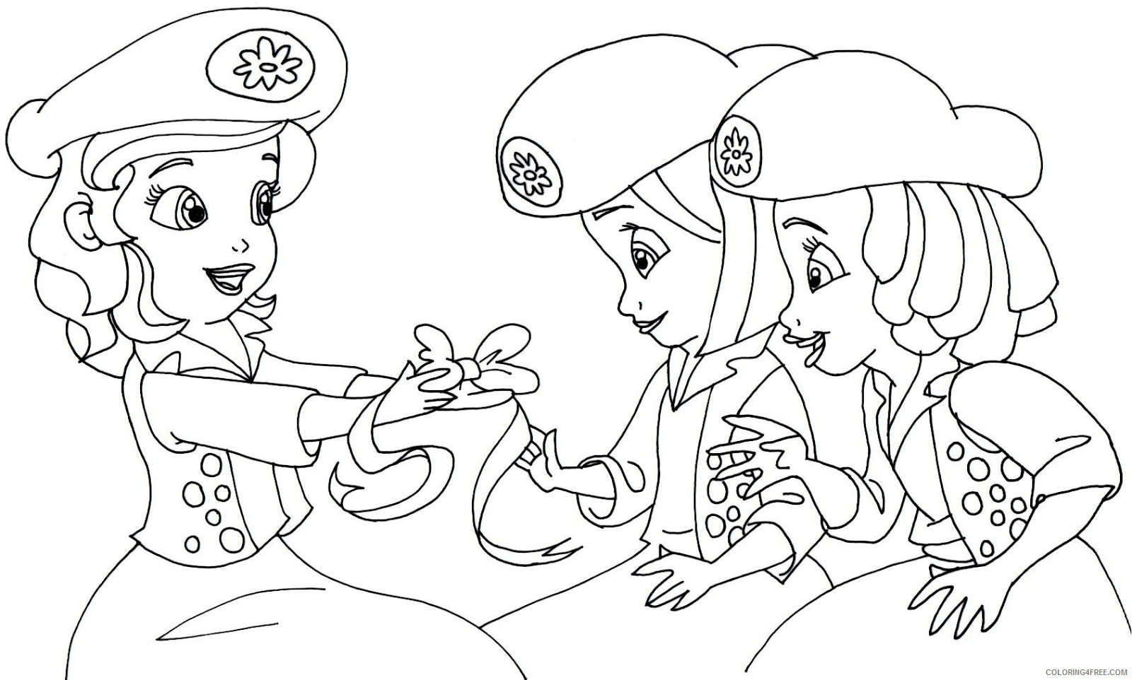 sofia the first coloring pages the buttercups Coloring4free