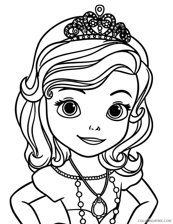 sofia the first coloring pages tiara Coloring4free