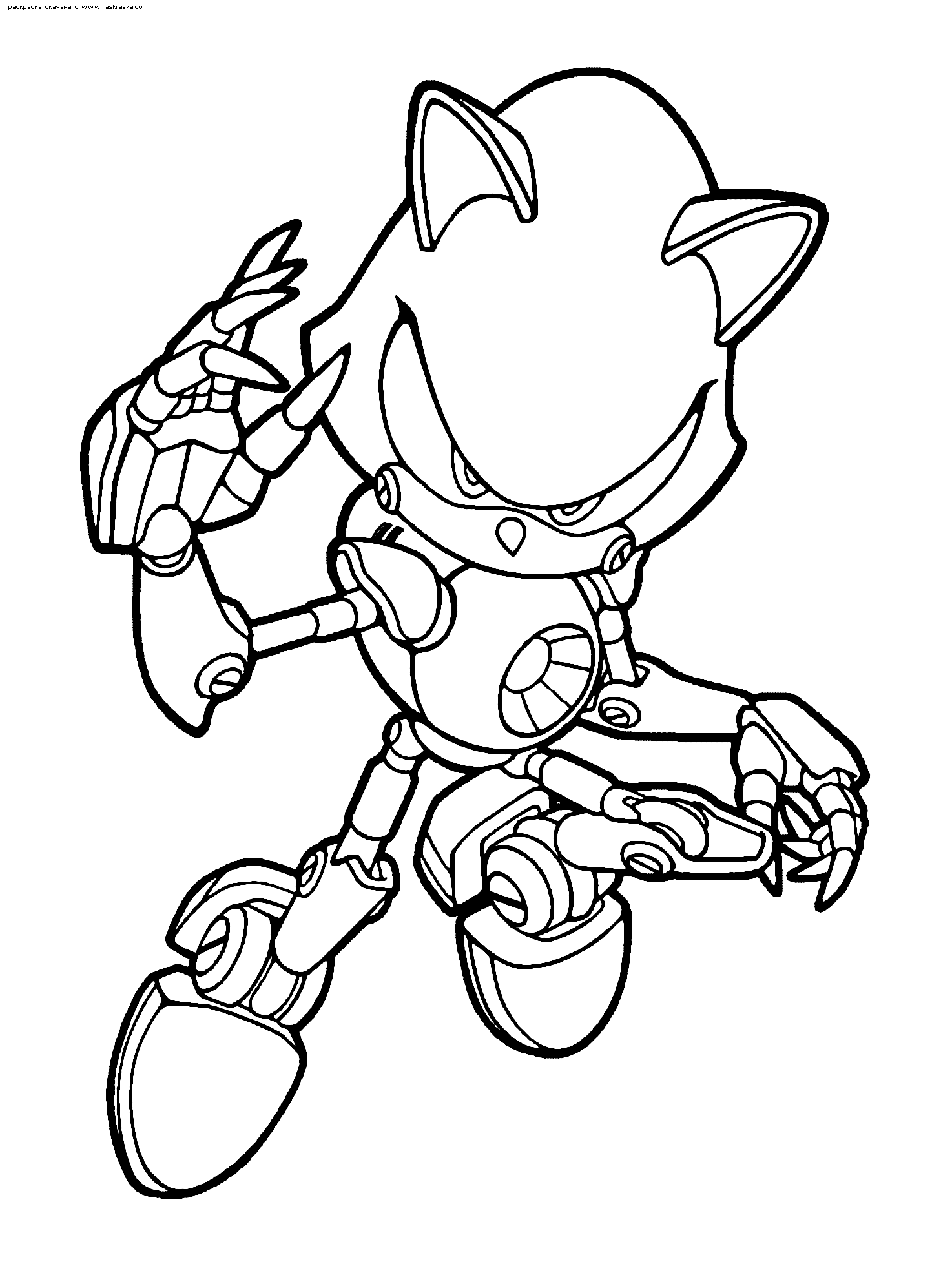sonic coloring pages metal sonic Coloring4free
