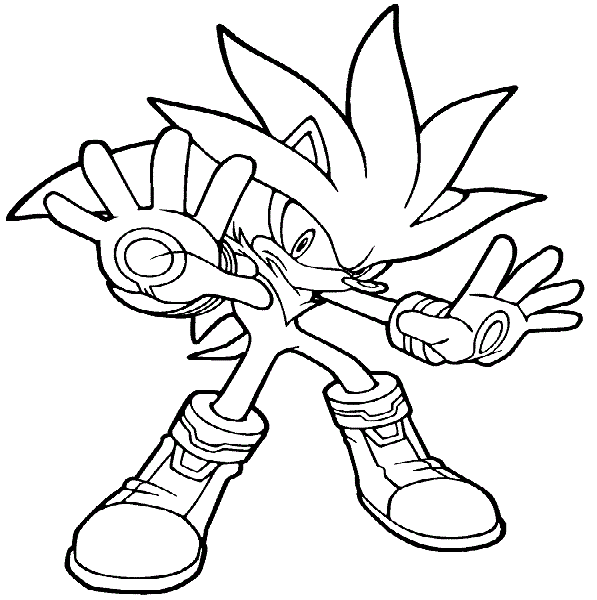 sonic silver coloring pages Coloring4free