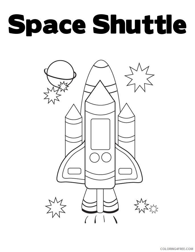 space shuttle coloring pages for kids Coloring4free