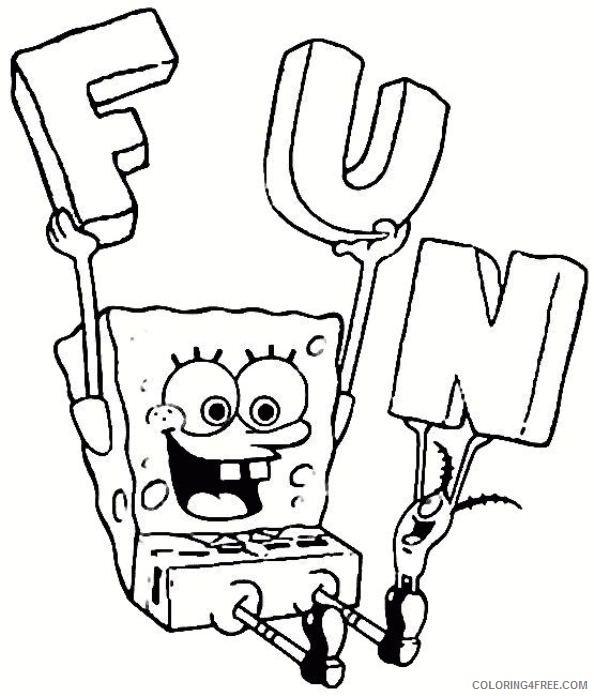 spongebob squarepants coloring pages fun with plankton Coloring4free