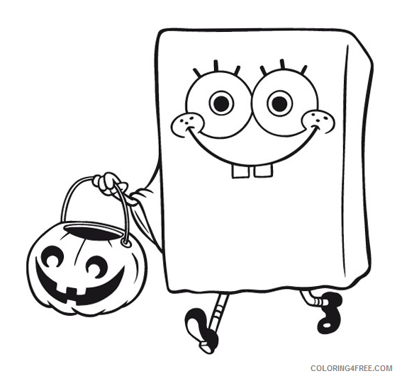 spongebob squarepants halloween coloring pages Coloring4free
