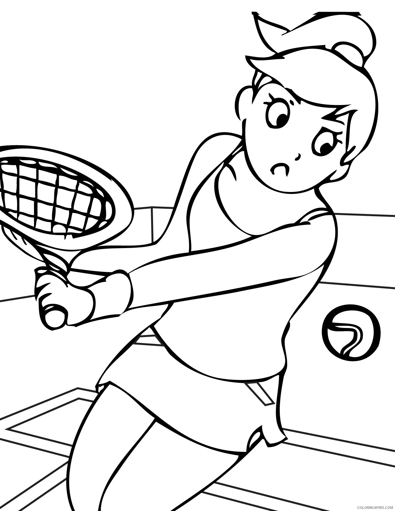 sports coloring pages tennis women Coloring4free