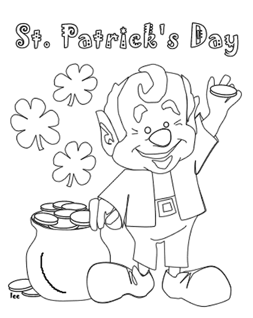st patricks day coloring pages for kids printable Coloring4free
