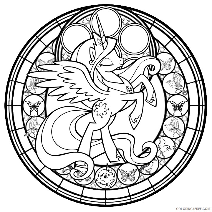 stained glass coloring pages disney my little pony Coloring4free