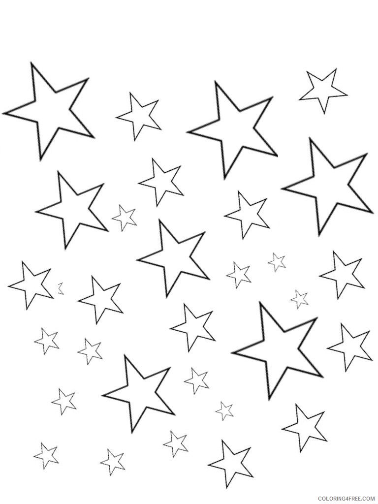 star coloring pages for kindergarten Coloring4free
