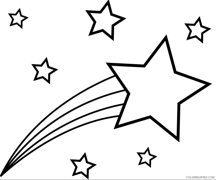 star coloring pages shooting star Coloring4free