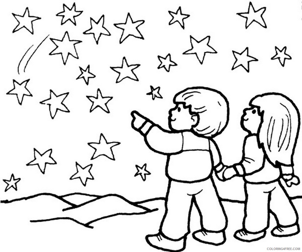star coloring pages starry night Coloring4free