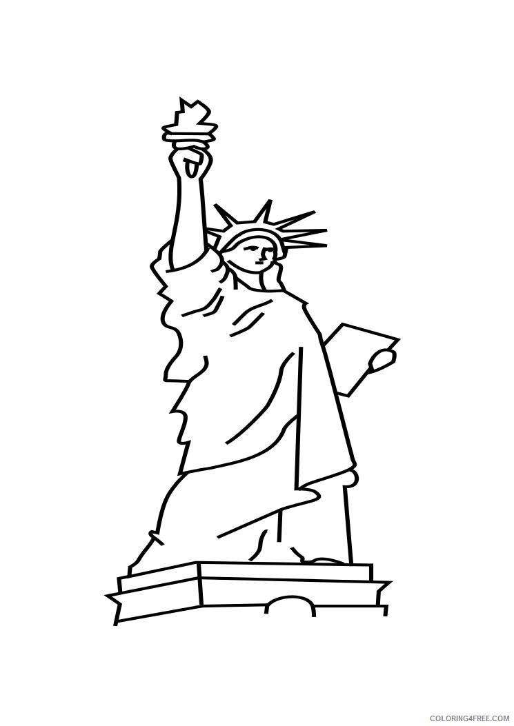 statue of liberty coloring pages for preschooler Coloring4free