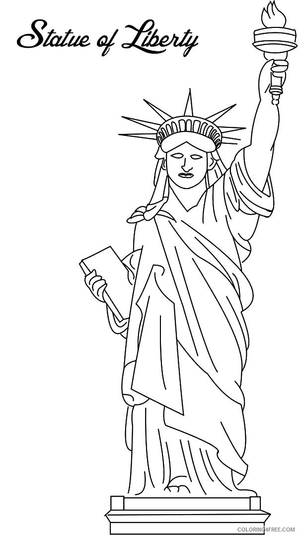statue of liberty coloring pages free to print Coloring4free
