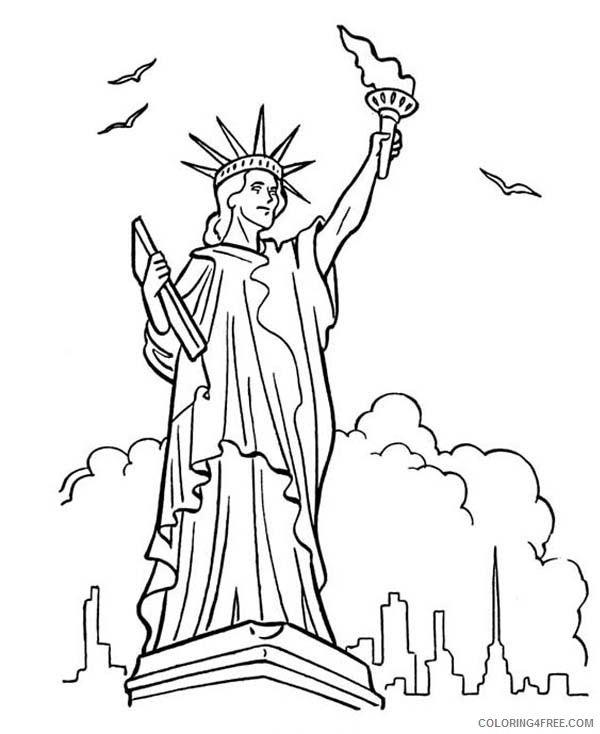 statue of liberty coloring pages in new york Coloring4free