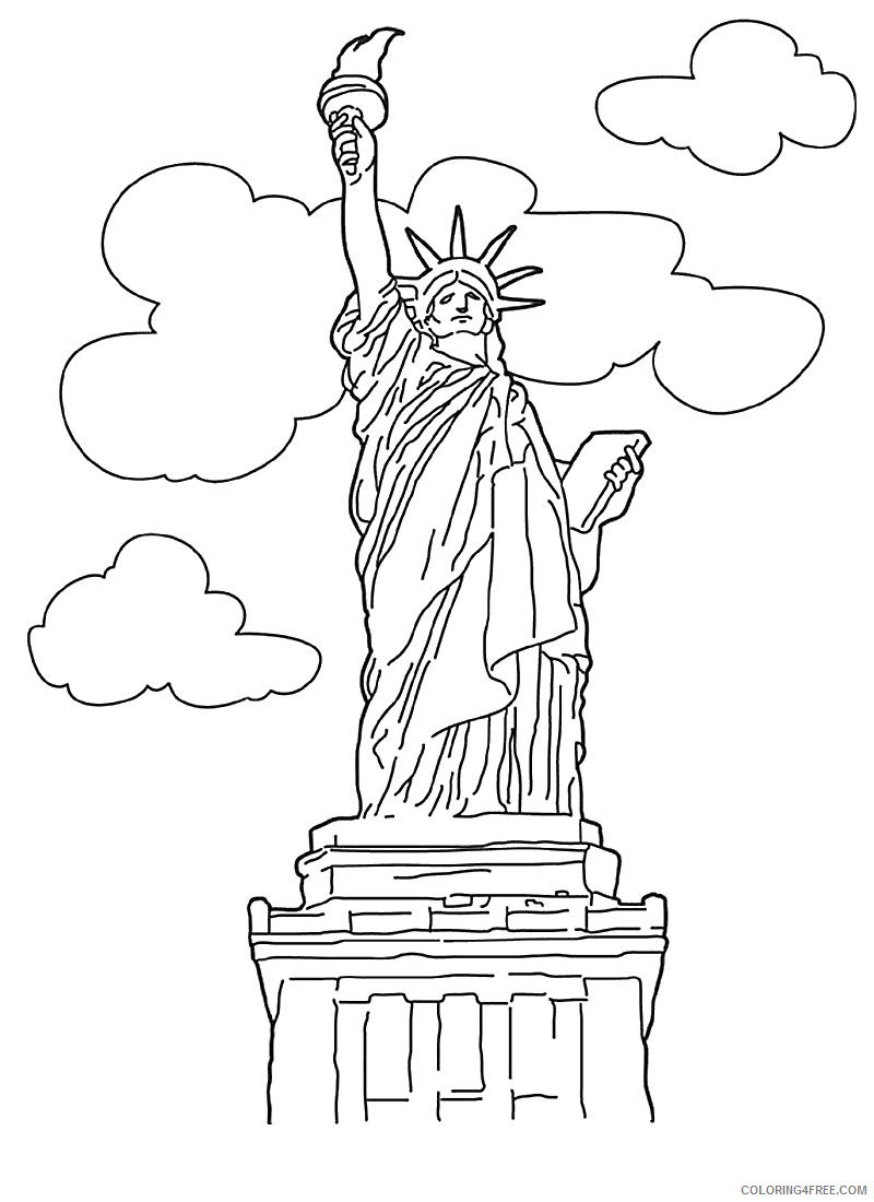 statue of liberty coloring pages printable Coloring4free