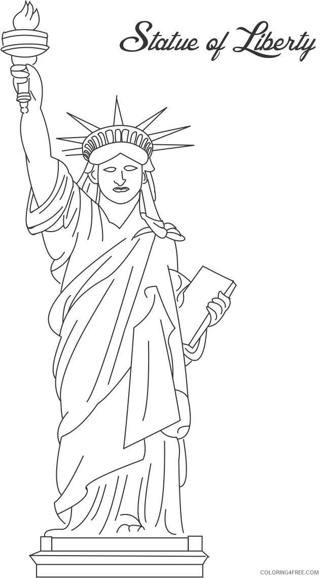 statue of liberty coloring pages to print Coloring4free