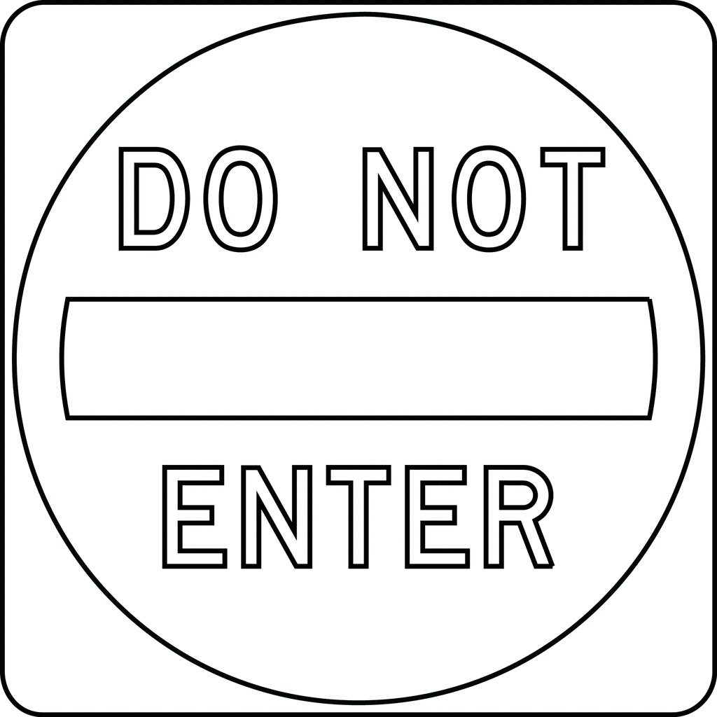 stop sign coloring pages do not enter Coloring4free