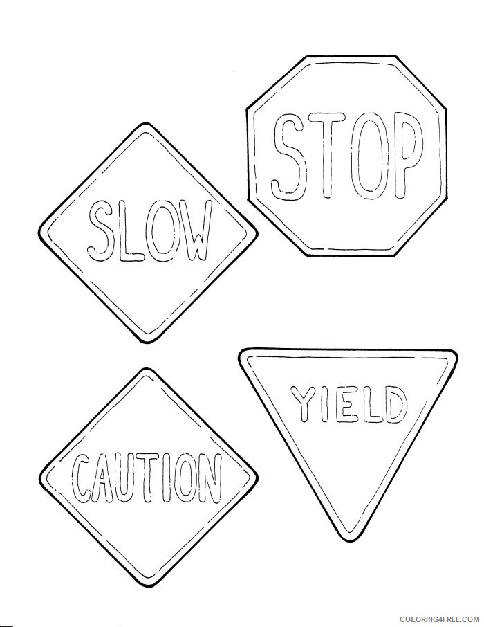 stop sign coloring pages free Coloring4free