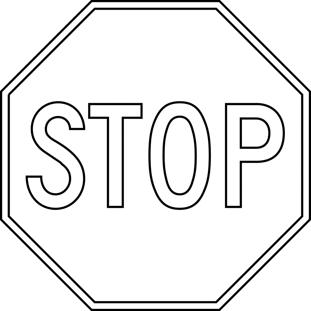 stop sign coloring pages printable Coloring4free