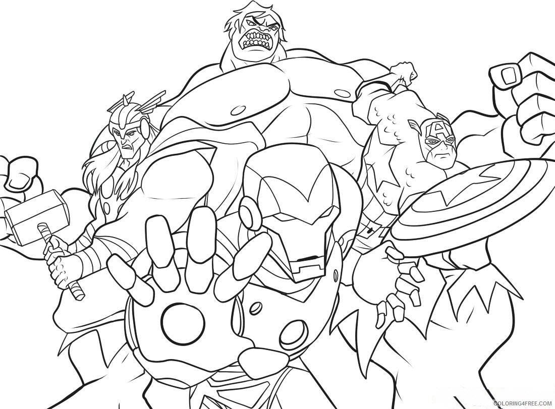 superhero coloring pages the avengers Coloring4free
