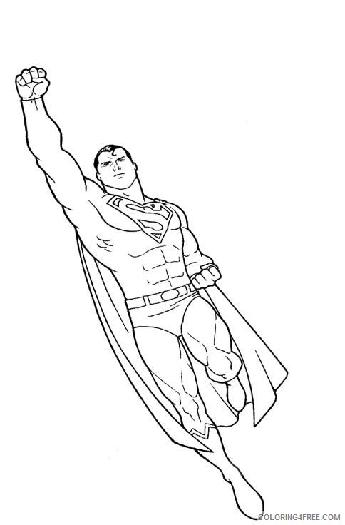 superman flying coloring pages to print Coloring4free