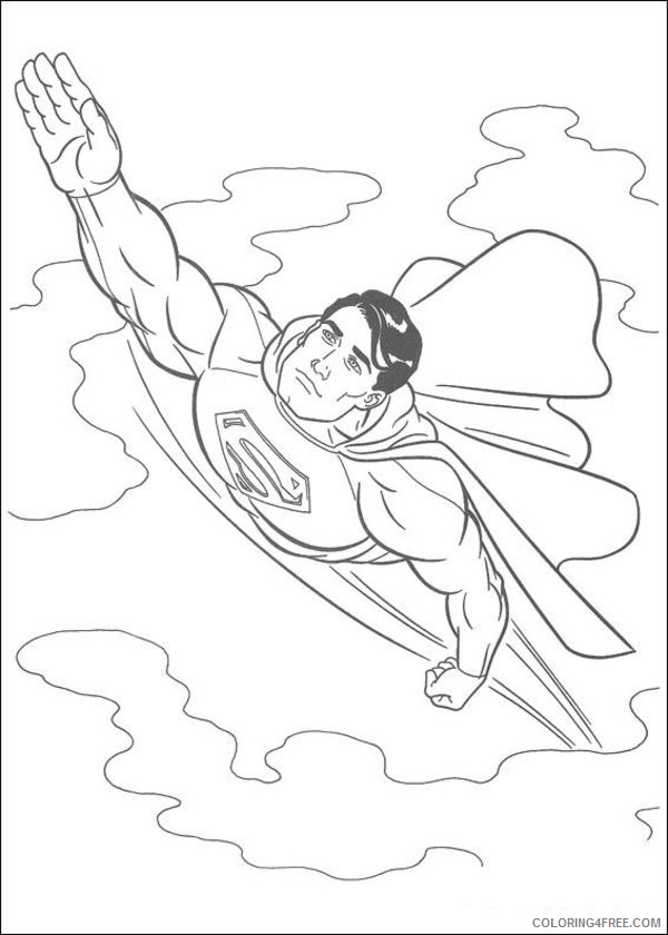 superman in sky coloring pages Coloring4free
