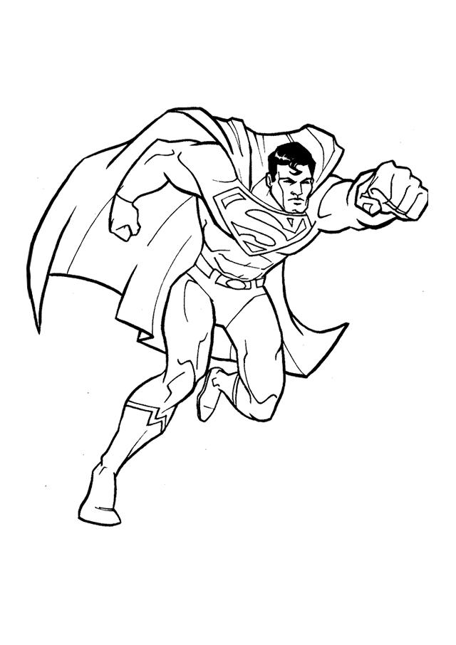 superman punch coloring pages Coloring4free