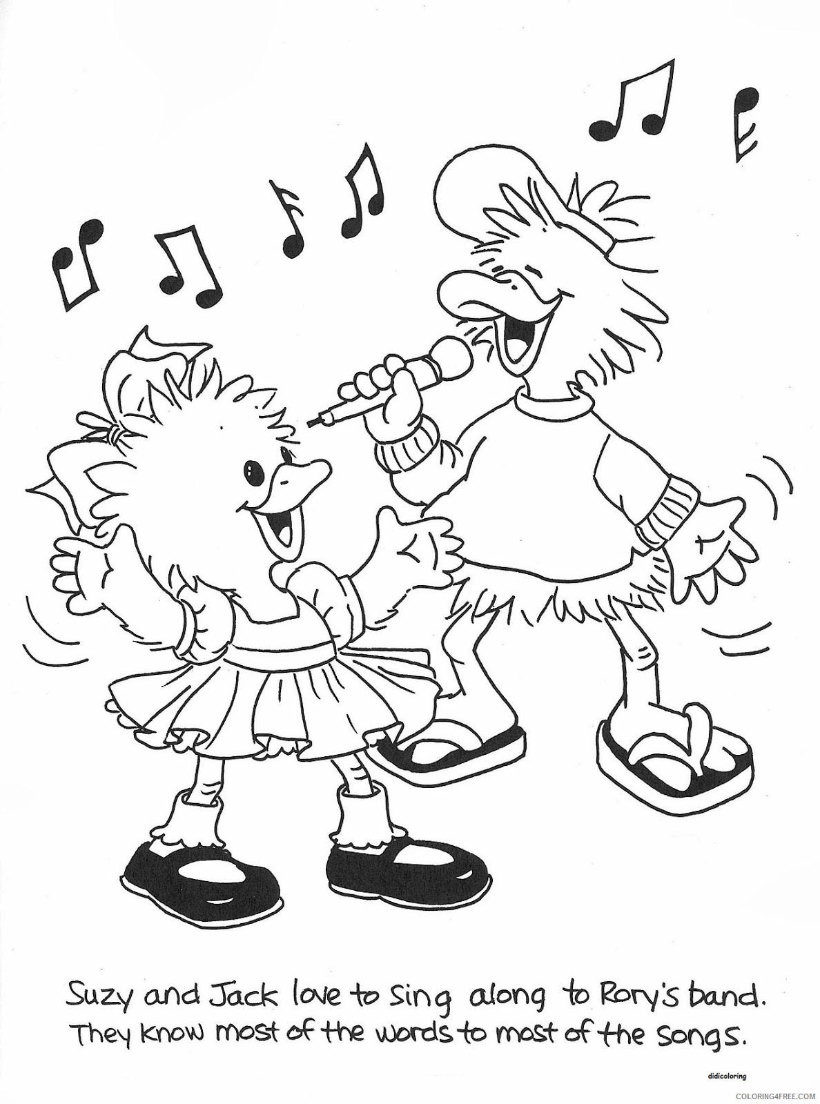 suzys zoo coloring pages suzy and jack singing Coloring4free