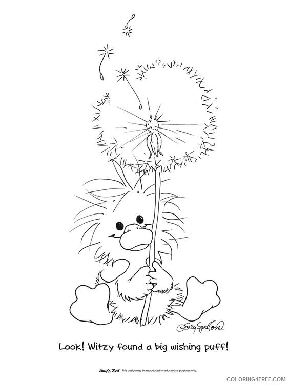 suzys zoo coloring pages witzy and dandelion Coloring4free
