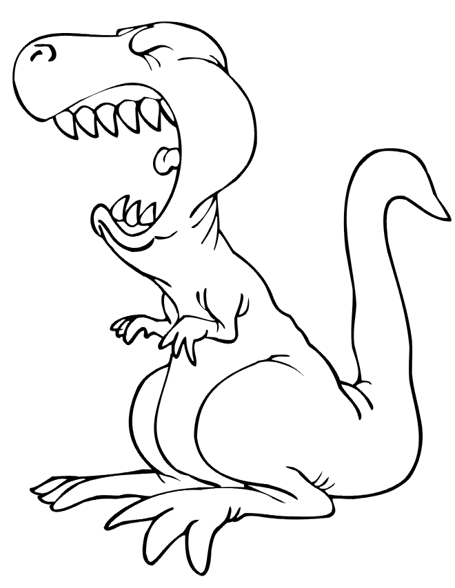 t rex coloring pages cartoon Coloring4free
