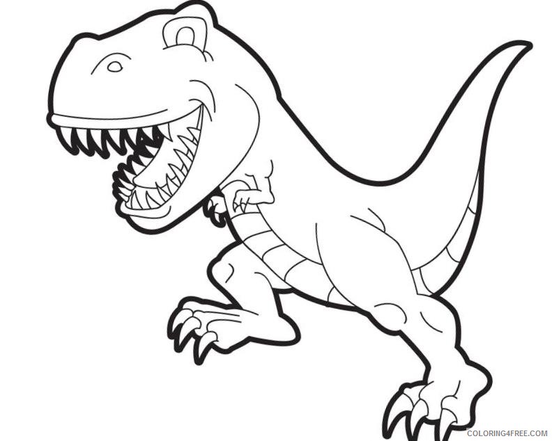 t rex coloring pages for kids Coloring4free