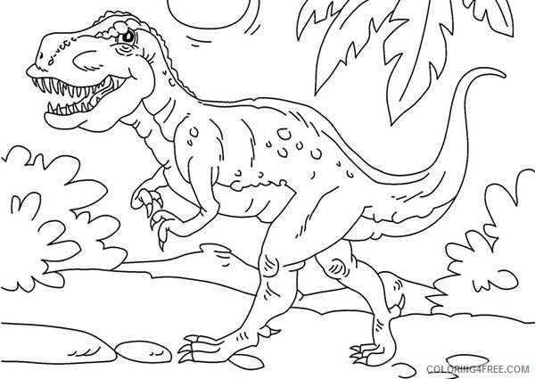 t rex coloring pages for kindergarten Coloring4free