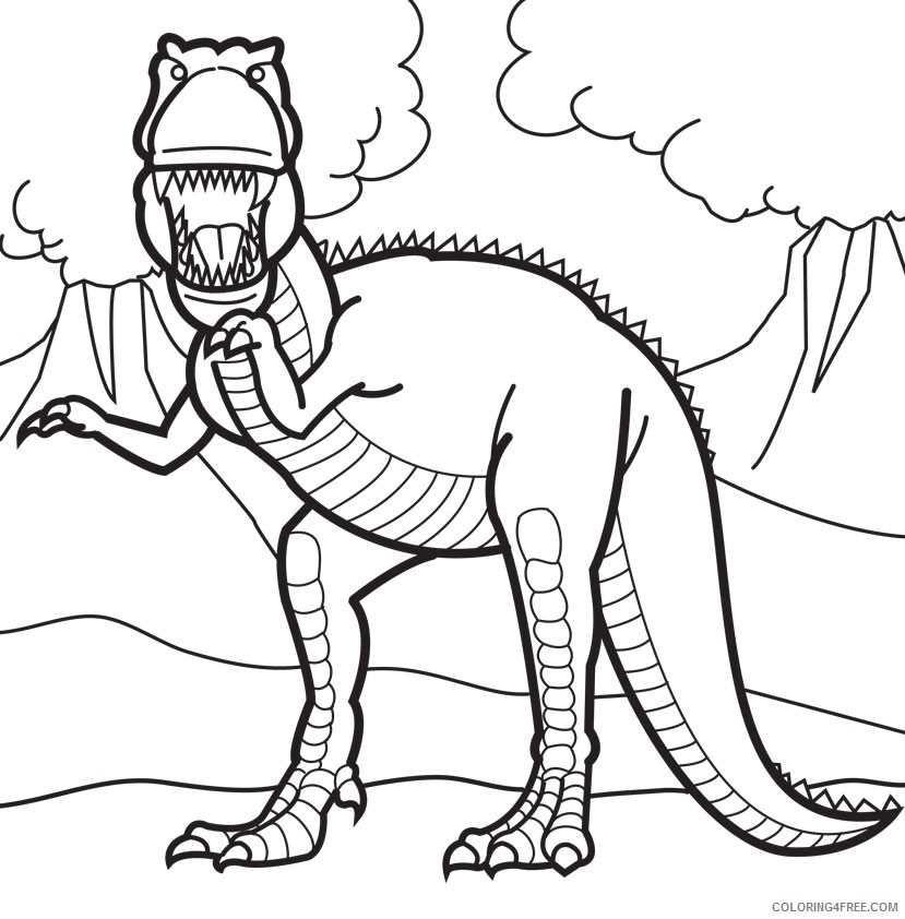 t rex coloring pages free printable Coloring4free