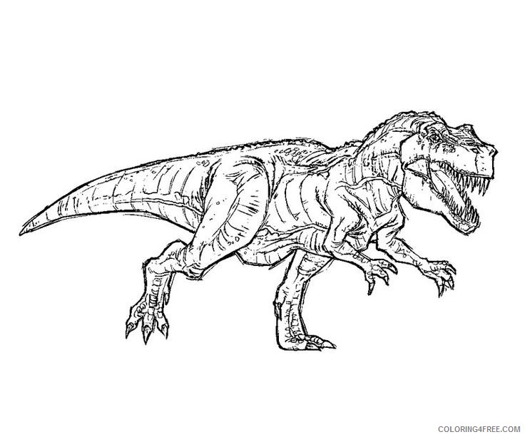 t rex jurassic park coloring pages Coloring4free