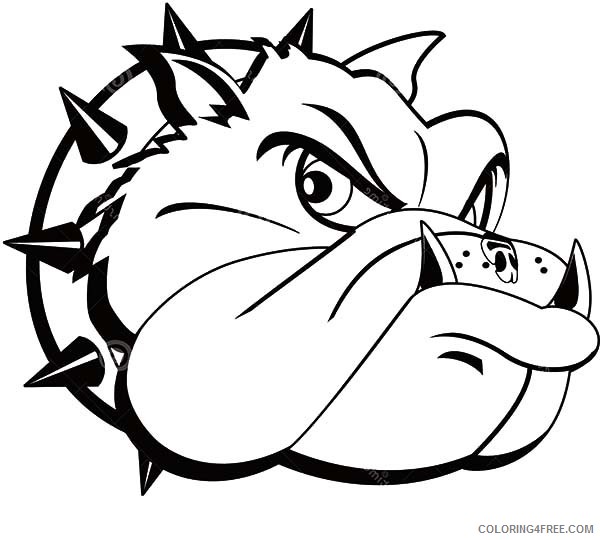 tattoo coloring pages bulldog head Coloring4free