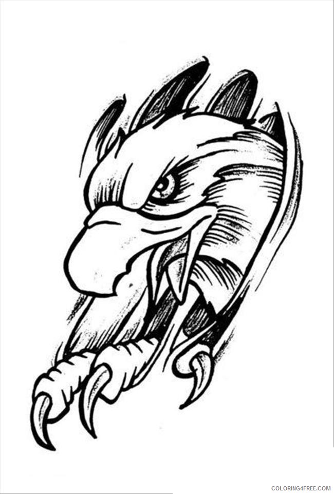tattoo coloring pages eagle Coloring4free