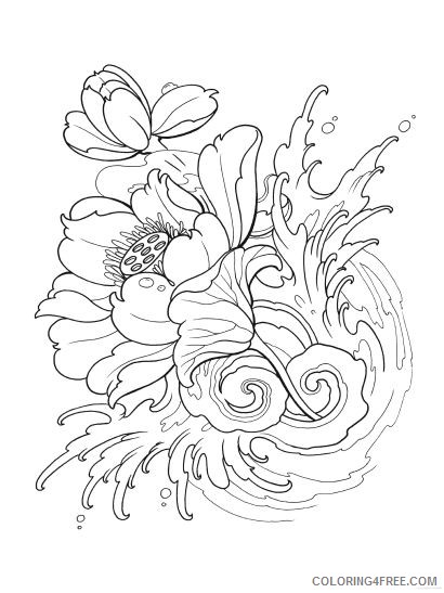 tattoo coloring pages flower Coloring4free