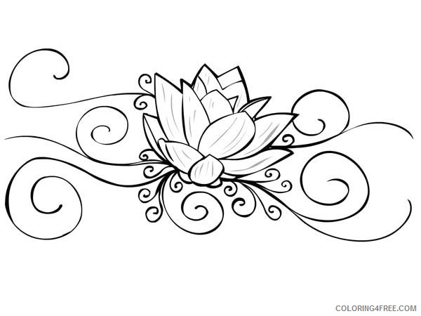 tattoo coloring pages lotus flower Coloring4free