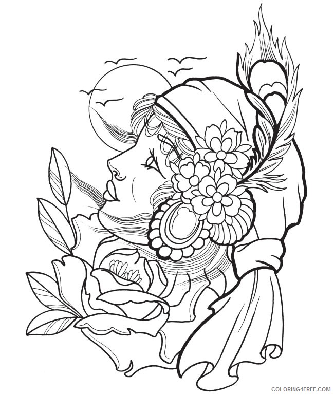 tattoo coloring pages printable Coloring4free