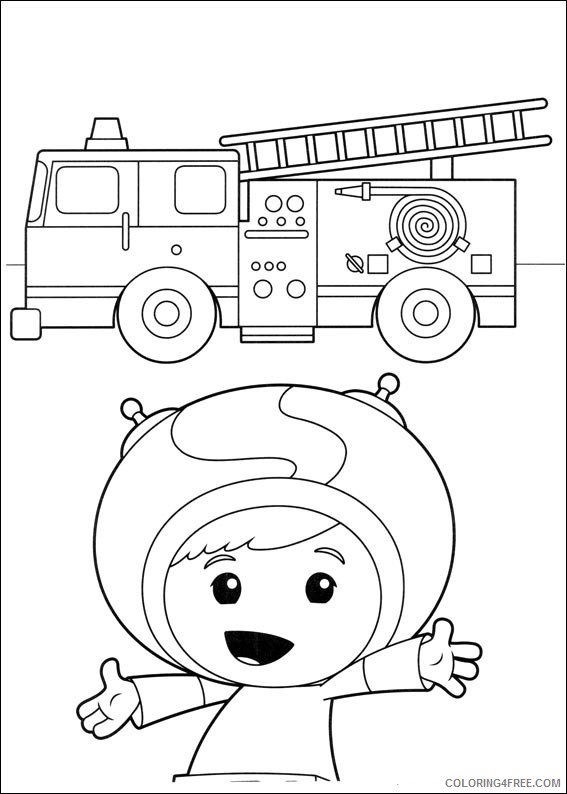 team umizoomi coloring pages geo and firetruck Coloring4free