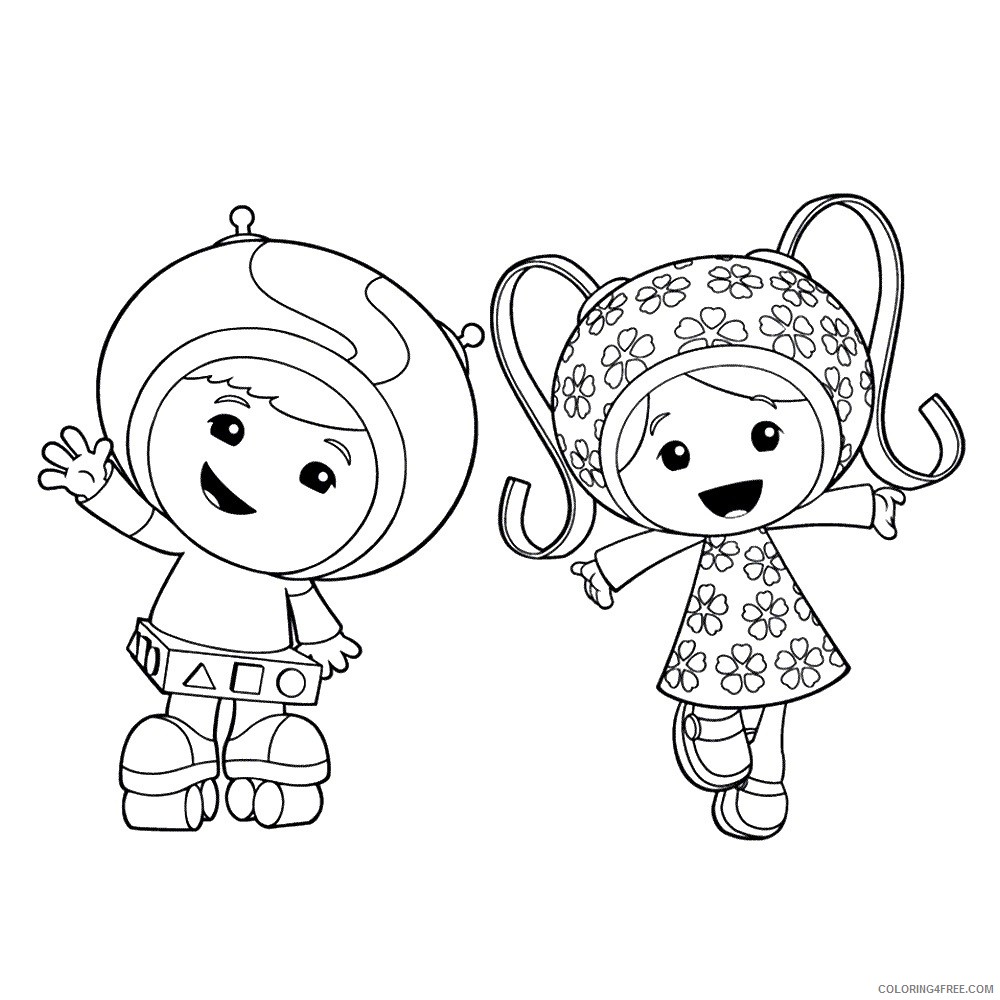 team umizoomi coloring pages geo and milli Coloring4free