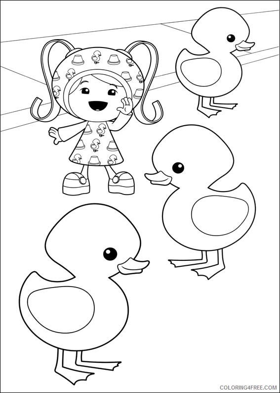 team umizoomi coloring pages milli and rubber ducks Coloring4free